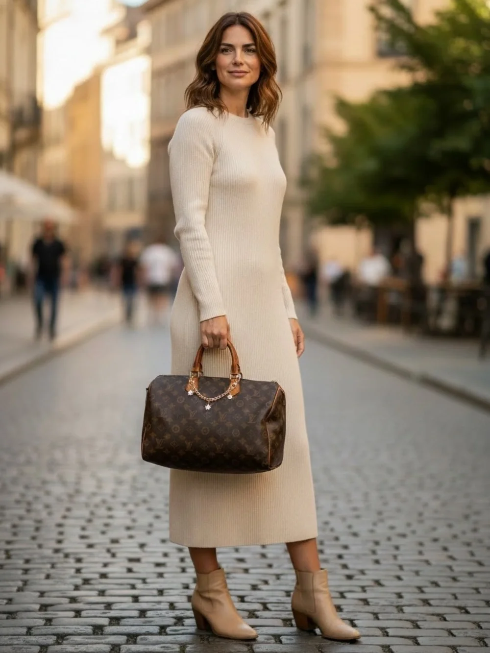 Louis Vuitton Monogram & Vachetta Leather Speedy 35